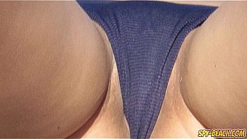 Sexy Amateur Topless Teen Voyeur Beach Close-Up
